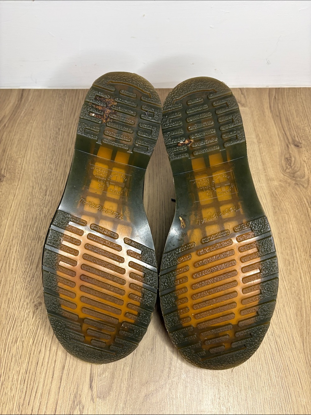 Dr. Martens Black Leather 3-Eye Derby with Yellow Welt Stitching - Picture 6 of 6